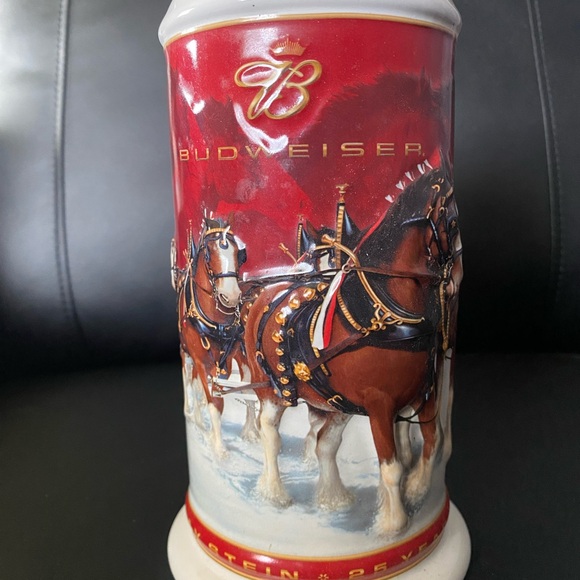 2004 25th Anniversary Budweiser Holiday Stein w/Clydesdales, Anheuser-Busch, Inc - Picture 9 of 9